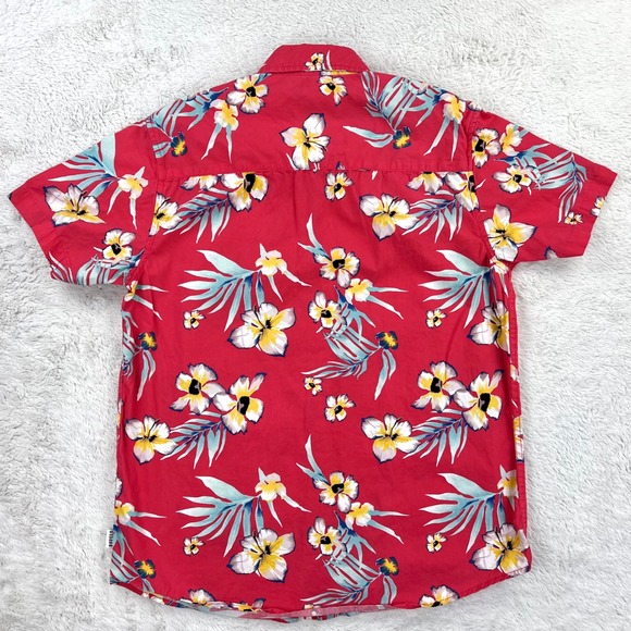 Cornerstone Bodega Floral Hawaiian Shirt‎ Tropical Print Button Up Red Size M - Picture 3 of 6